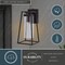 Vaxcel Nash 6.5-in Black Outdoor Modern Wall Lantern, Dusk to Dawn Photocell, 1-Light Wall Lamp Sconce with Clear Seeded Glass T0585 - alternate 6